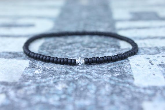 Pulsera de diamantes Herkimer, regalo de cumpleaños, regalo para el esposo, regalo de novio