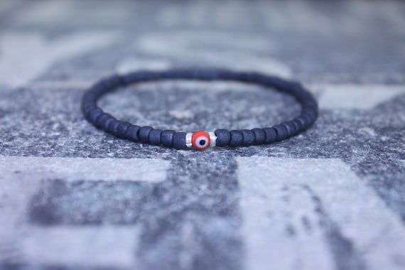 Evil Eye Bracelet, Mens Evil Eye, Anniversary Gift, Mens Gift, Gift Boyfriend, Bracelet, Couples Bracelet, Bead Bracelet, Mens Bracelet Gift