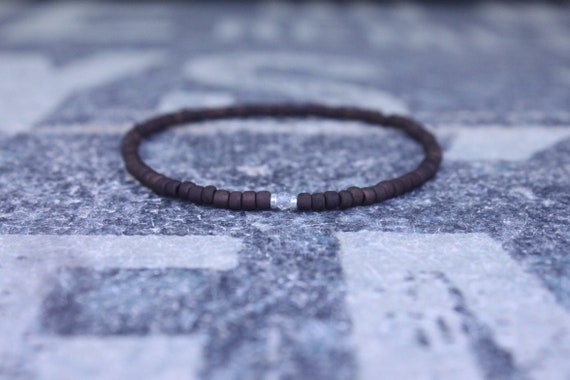White Topaz Bracelet, Unique Birthday Gift Men, Mens Gift, Mens Topaz Bracelet, Minimalist Bracelet, Beaded Bracelet, White Topaz