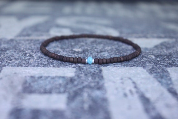 Turquoise Bracelet, Mens gifts, Gemstone bracelet, Mens Bracelet, Birthstone Bracelet, Couples Bracelet, Anniversary Gift, Beaded Bracelet