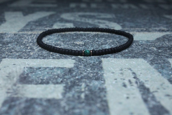 Malachite Bracelet, Mens Bracelet, Mens Beaded Bracelet, Minimalist Jewelry, Mens Gift, Gift for Him, Bead Bracelet, Bracelet Men, Bracelet