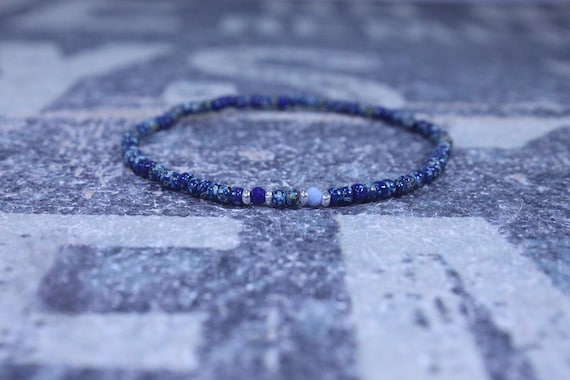 Opal Bracelet Men, Lapis Bracelet men, Blue Opal, Mens Jewelry, Boho Bracelet, Minimalist Bracelet, Mens Gift, Boyfriend Gift, Gift for Men