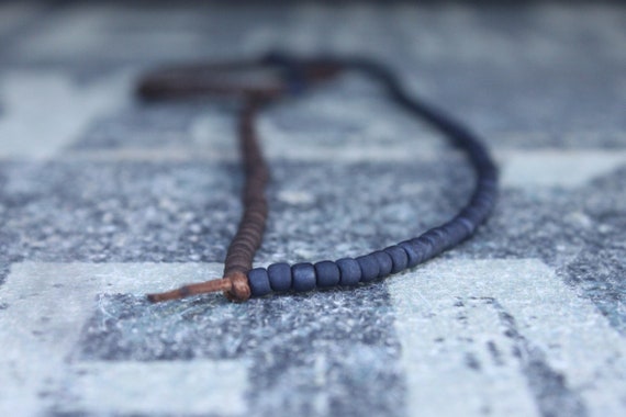 Mens Necklace, Mens Beaded Necklace, Long Necklace for Men, Metal Free Necklace without Clasp, No Clasp Necklace, Bead Necklace, Mens Gift