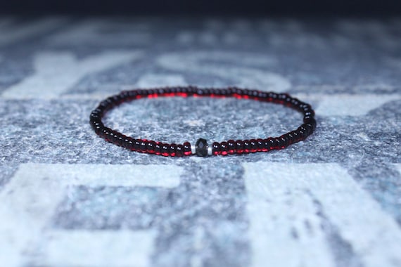 Husband Gift, Smoky Quartz Bracelet, Boyfriend Gift, Gift for Him, Beaded Bracelet, Friendship Bracelet, Mens Jewelry Minimalist Bracelet