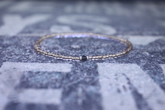 Husband Gift, Smoky Quartz Bracelet, Boyfriend Gift, Gift for Him, Beaded Bracelet, Friendship Bracelet, Mens Jewelry Minimalist Bracelet