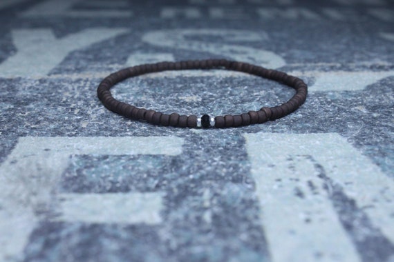 Black Onyx bracelet man, Onyx bracelet man, Beaded bracelet man, multicolor bracelet man, Mens rainbow bracelet, Mens gift, Anniversary gift