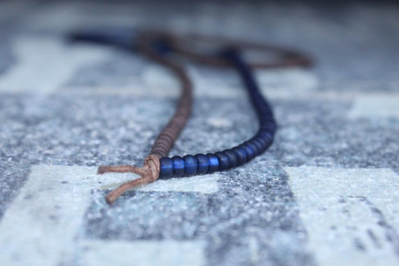 Mens Necklace, Mens Beaded Necklace, Long Necklace for Men, Metal Free Necklace without Clasp, No Clasp Necklace, Bead Necklace, Mens Gift