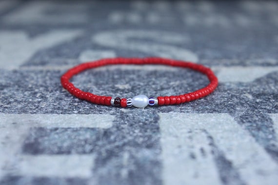 White Pearl bracelet, Mens Gift, Love Bracelet, Gift for Men, Boyfriend Gift, Husband Gift, Gift for Boyfriend, Gift for Husband, Couples