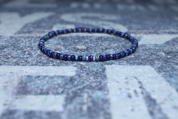 Lapis Lazuli Bracelet, Mens Lapis Lazuli Jewelry, Mens Jewelry, Mens Beaded Bracelet, Friendship Bracelet, Gift for Men, Husband Gift