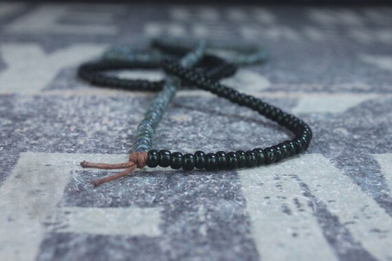 Mens Necklace, Mens Beaded Necklace, Long Necklace for Men, Metal Free Necklace without Clasp, No Clasp Necklace, Bead Necklace, Mens Gift