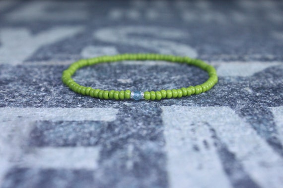 Apatite Bracelet, Birthday Gift, Mens Birthstone, Mens Gift, Mens Bracelet, Minimalist Bracelet, Beaded Bracelet, Mens Apatite Bracelet Gift