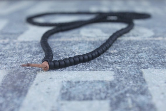 Mens Necklace, Mens Beaded Necklace, Long Necklace for Men, Metal Free Necklace without Clasp, No Clasp Necklace, Bead Necklace, Mens Gift