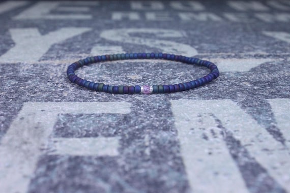 Pink Tourmaline Bracelet, Mens Jewelry, Minimalist Bracelet, Gifts for Men, Anniversary, Birthday Gift, October birthstone Boyfriend Gift