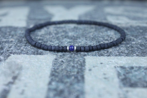 Lapis Lazuli Bracelet, Mens Lapis Lazuli Jewelry, Mens Jewelry, Mens Beaded Bracelet, Friendship Bracelet, Gift for Men, Husband Gift