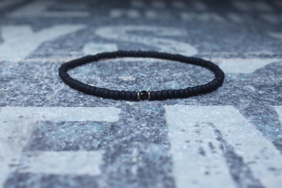 Mens Black Tourmaline Bracelet Men Jewelry, Tourmaline bracelet men, Gift Men Anniversary Birthday Gift, October birthstone Boyfriend Gift 5