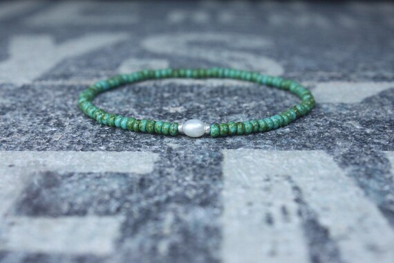 White Pearl bracelet, Mens Gift, Love Bracelet, Gift for Men, Boyfriend Gift, Husband Gift, Gift for Boyfriend, Gift for Husband, Couples