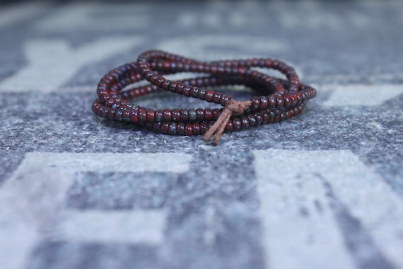 Mens Necklace, Mens Beaded Necklace, Long Necklace for Men, Metal Free Necklace without Clasp, No Clasp Necklace, Bead Necklace, Mens Gift