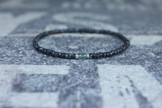 Jade Bracelet, Mens Jewelry, Minimalist Bracelet, Gifts for Men, Anniversary Gift, Birthday Gift, Gift for Husband, Boyfriend Gift