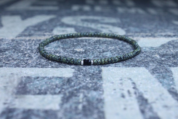 Black Onyx bracelet man, Onyx bracelet man, Beaded bracelet man, multicolor bracelet man, Mens rainbow bracelet, Mens gift, Anniversary gift