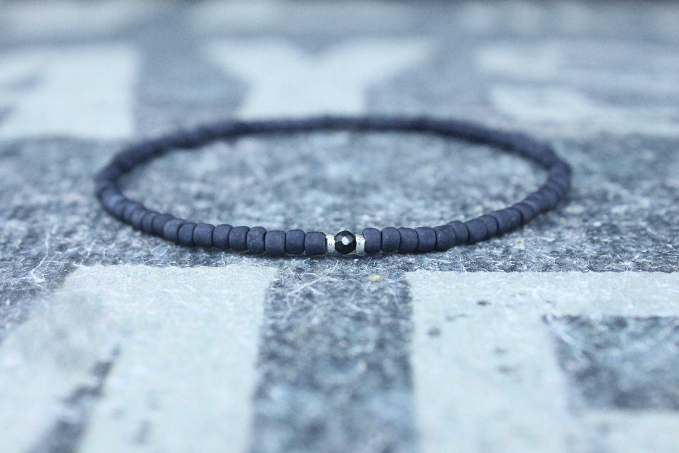 Black Tourmaline Bracelet Mens Jewelry Minimalist Bracelet Gifts