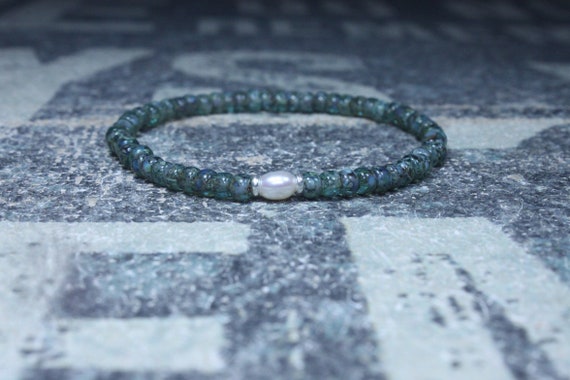 White Pearl bracelet, Mens Gift, Love Bracelet, Gift for Men, Boyfriend Gift, Husband Gift, Gift for Boyfriend, Gift for Husband, Couples
