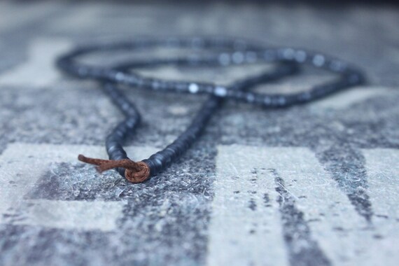 Mens Necklace, Mens Beaded Necklace, Long Necklace for Men, Metal Free Necklace without Clasp, No Clasp Necklace, Bead Necklace, Mens Gift