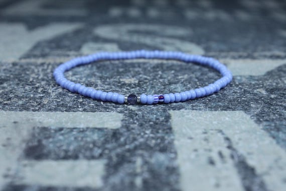 Iolite Bracelet, Mens Bracelet Iolite, Mens Gift, Mens Bracelet, Minimalist Iolite Bracelet, Beaded Bracelet, Mens Iolite Bracelet Gift