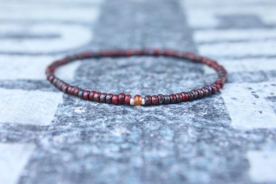 Carnelian Bracelet, Friendship Bracelet, Anniversary Gift, Mens Bracelet, Beaded Bracelet, Boyfriend Gift, Gift for Boyfriend, Gifts for Him