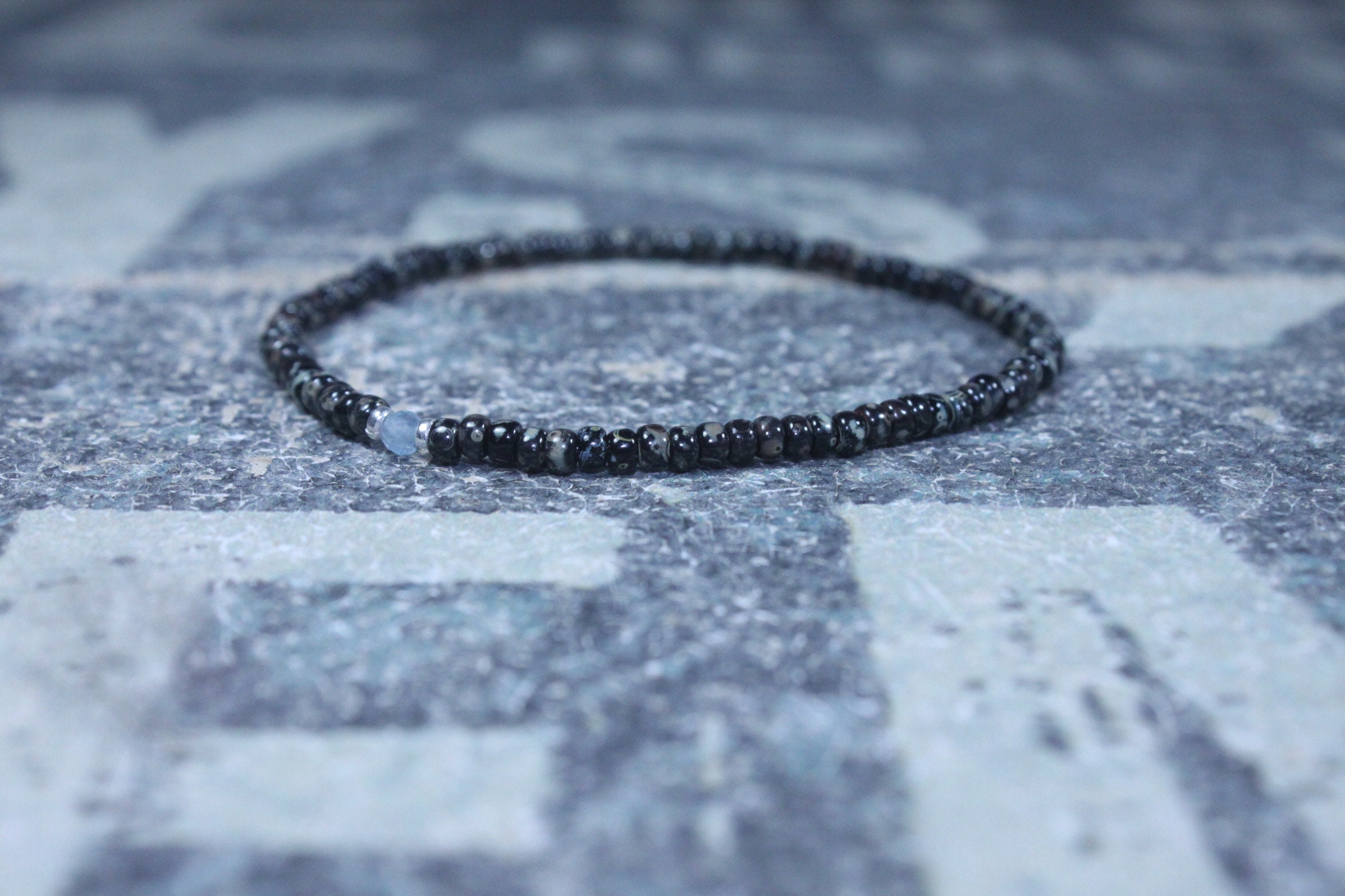 Aquamarine Bracelet Mens Beaded Bracelet Gemstone Bracelet Mens