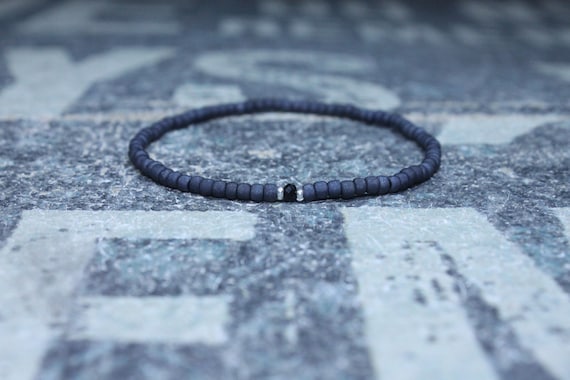 Black Onyx bracelet man, Onyx bracelet man, Beaded bracelet man, multicolor bracelet man, Mens rainbow bracelet, Mens gift, Anniversary gift