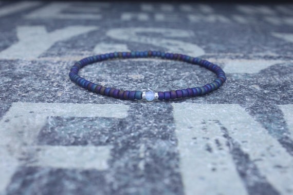 Opalite Bracelet Men, Mens Opalite Beaded Bracelet, Mens Jewelry, Men Bracelet, Minimalist Bracelet, Mens Gift, Boyfriend Gift, Gift for Men