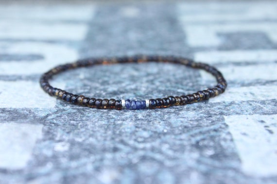 mens blue sapphire bracelet