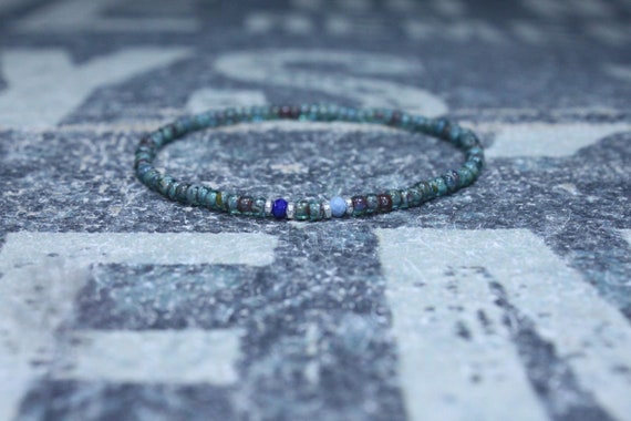 Opal Bracelet Men, Lapis Bracelet men, Blue Opal, Mens Jewelry, Boho Bracelet, Minimalist Bracelet, Mens Gift, Boyfriend Gift, Gift for Men