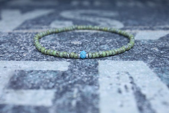 Turquoise Bracelet, Mens gifts, Gemstone bracelet, Mens Bracelet, Birthstone Bracelet, Couples Bracelet, Anniversary Gift, Beaded Bracelet