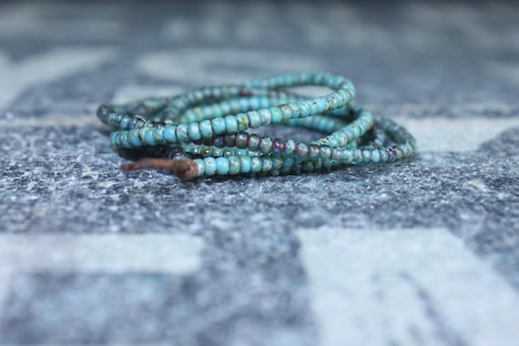 Mens Necklace, Mens Beaded Necklace, Long Necklace for Men, Metal Free Necklace without Clasp, No Clasp Necklace, Bead Necklace, Mens Gift