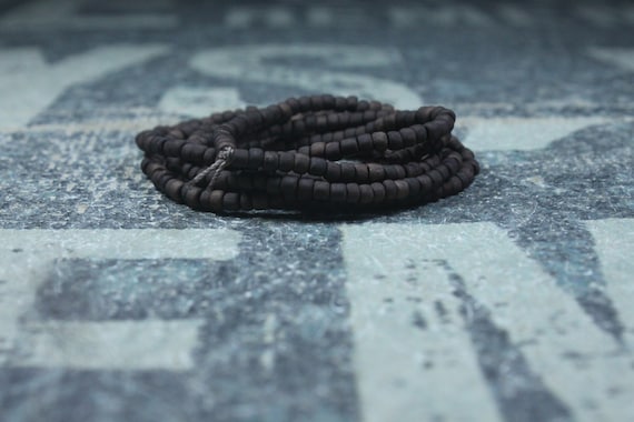 Brown Mens Necklace, Beaded Necklace, Long Necklace for Men, Minimalist necklace for men, No Clasp Necklace, Bead Necklace, Mens Necklace