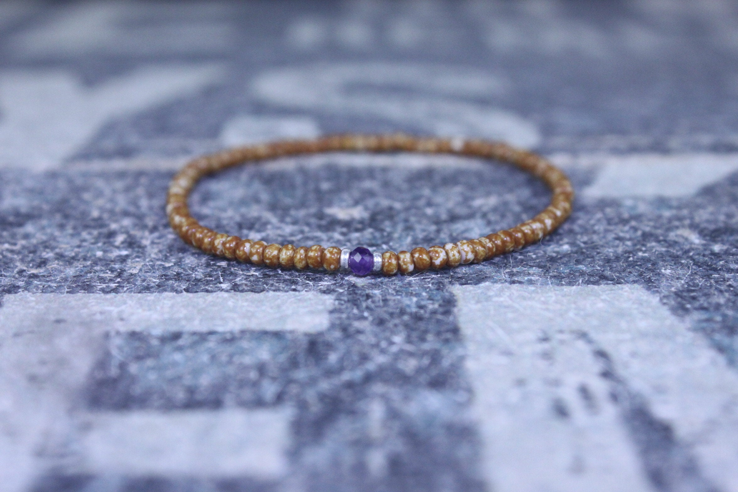 Birthstone Bead Bracelet In Amethyst — EF Collection®