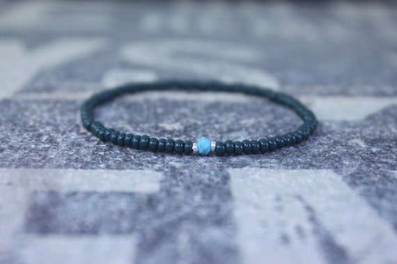 Turquoise Bracelet, Mens gifts, Gemstone bracelet, Mens Bracelet, Birthstone Bracelet, Couples Bracelet, Anniversary Gift, Beaded Bracelet