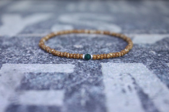 Malachite Bracelet, Mens Bracelet, Mens Beaded Bracelet, Minimalist Jewelry, Mens Gift, Gift for Him, Bead Bracelet, Bracelet Men, Bracelet