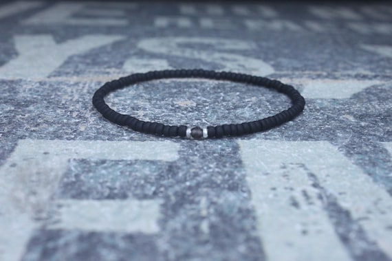 Husband Gift, Smoky Quartz Bracelet, Boyfriend Gift, Gift for Him, Beaded Bracelet, Friendship Bracelet, Mens Jewelry Minimalist Bracelet