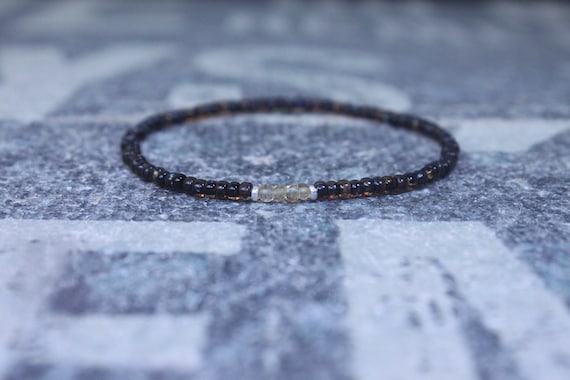 Citrine Bracelet, Men's Beaded Bracelet, Mens gifts, Gift for Husband, Boyfriend Gift, Birthstone bracelet, Anniversary Couples Bracelet