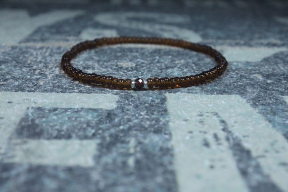 Garnet Bracelet, Mens Bracelet, Mens Beaded Bracelet, Minimalist Jewelry, Mens Gift, Gift for Him, Beaded Bracelet, Bracelet Men, Bracelet