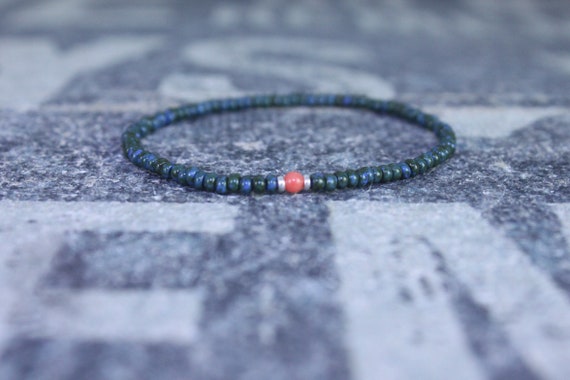 Coral bracelet, Mens Gift, Orange Coral Bracelet, Gift for Men, Boyfriend Gift, Husband Gift, Gift for Boyfriend, Gift for Husband, Couples
