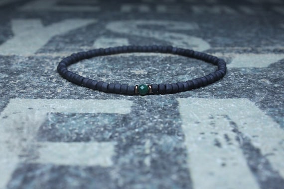 Malachite Bracelet, Mens Bracelet, Mens Beaded Bracelet, Minimalist Jewelry, Mens Gift, Gift for Him, Bead Bracelet, Bracelet Men, Bracelet