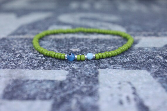 Larimar Bracelet, Mens Beaded Bracelet, Mens Jewelry, Mens Beaded bracelet, Husband Gift, Mens Gift, Boyfriend Gift, Gift for men bracelet