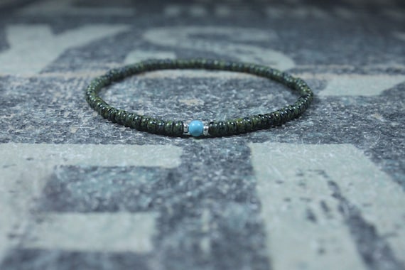Turquoise Bracelet, Mens gifts, Gemstone bracelet, Mens Bracelet, Birthstone Bracelet, Couples Bracelet, Anniversary Gift, Beaded Bracelet