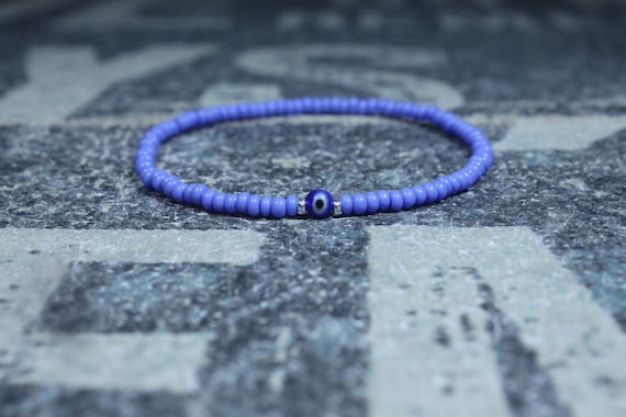 Blue bracelet men, Mens Beaded Bracelet, Anniversary Gift, Evil Eye Bracelet, Gift Boyfriend, Bracelet, Couples Bracelet, Bead Bracelet