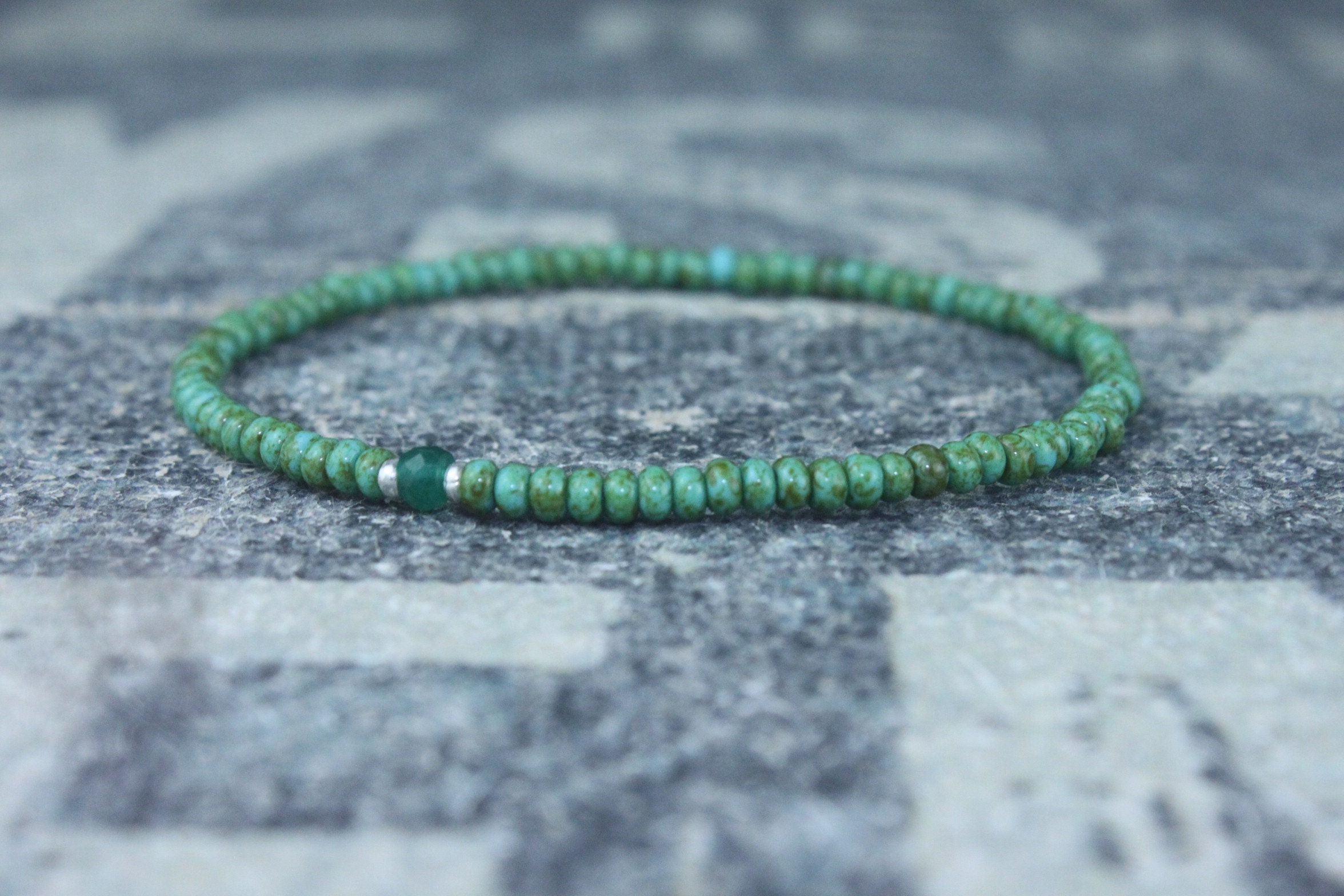 Emerald Bracelet Mens Bracelet Raw Emerald Anniversary | Etsy