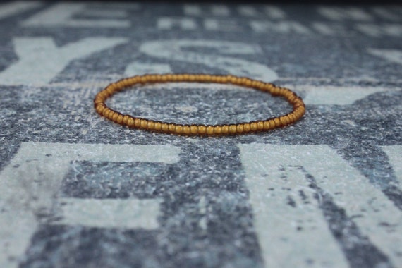 Mens Beaded Bracelet, Mens Bracelet, Minimalist jewelry, Orange Bracelet, Mens Jewelry, Beaded Bracelet, Boyfriend Gift, Men's Gift
