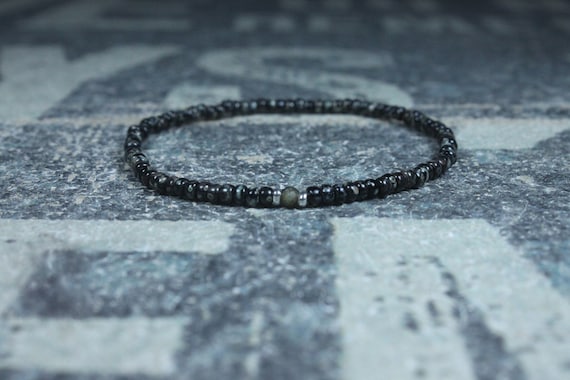 Obsidian Bracelet, Golden Obsidian Mens Bracelet, Men Gift Iolite, Mens Obsidian Bracelet, Beaded Bracelet Obsidian, Mens Iolite Bracelet